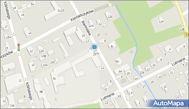 Grodzisk Mazowiecki, Bartniaka W., 13, mapa Grodzisk Mazowiecki