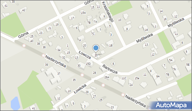 Grodzisk Mazowiecki, Bartnicza, 10, mapa Grodzisk Mazowiecki