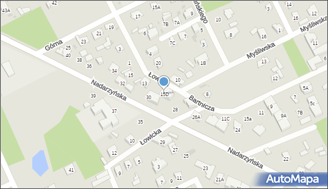 Grodzisk Mazowiecki, Bartnicza, 15D, mapa Grodzisk Mazowiecki