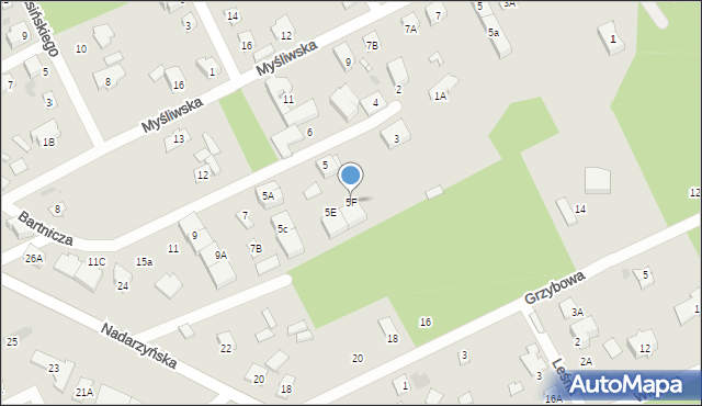 Grodzisk Mazowiecki, Bartnicza, 5F, mapa Grodzisk Mazowiecki