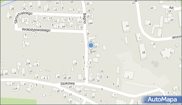 Grójec, Bagno, 8, mapa Grójec