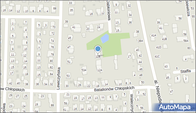 Grójec, Batalionów Chłopskich, 12B, mapa Grójec