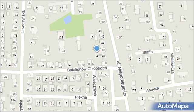 Grójec, Batalionów Chłopskich, 4, mapa Grójec