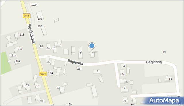 Grojec, Bagienna, 7, mapa Grojec