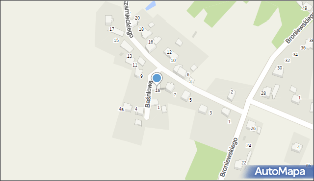 Gromiec, Baśniowa, 1a, mapa Gromiec