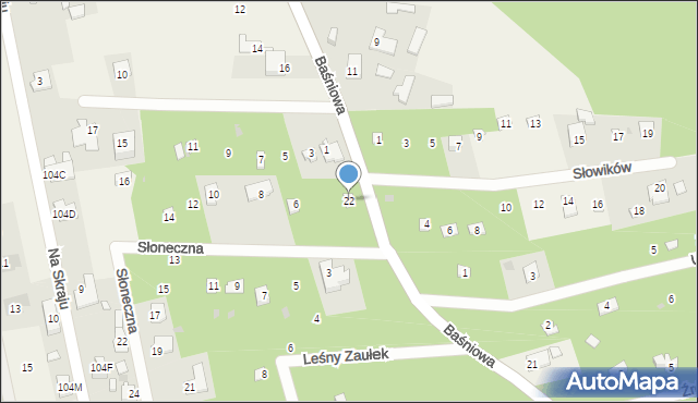 Groszowice, Baśniowa, 22, mapa Groszowice