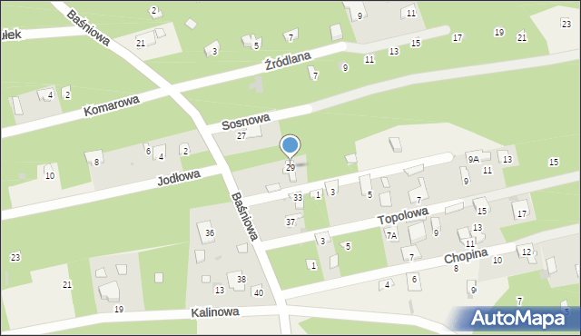 Groszowice, Baśniowa, 29, mapa Groszowice