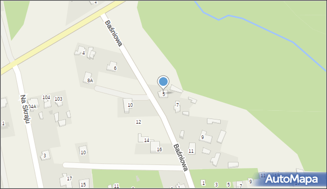 Groszowice, Baśniowa, 5, mapa Groszowice