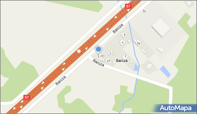 Gruszka, Barcza, 1, mapa Gruszka