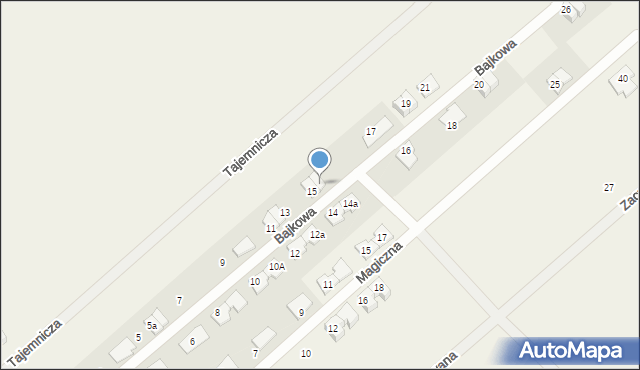 Grzędzice, Bajkowa, 15a, mapa Grzędzice