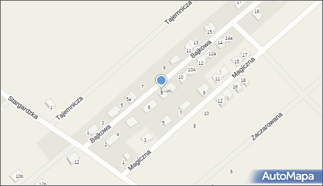 Grzędzice, Bajkowa, 8, mapa Grzędzice