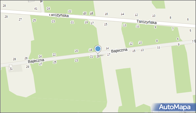 Grzegorzewice, Bajeczna, 19, mapa Grzegorzewice