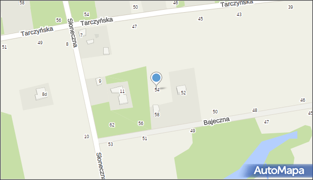 Grzegorzewice, Bajeczna, 54, mapa Grzegorzewice