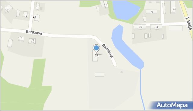 Grzmiąca, Bankowa, 3A, mapa Grzmiąca