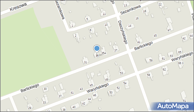Gubin, Barlickiego, 35, mapa Gubin