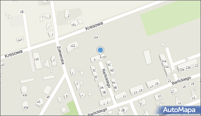 Gubin, Barlickiego, 7, mapa Gubin