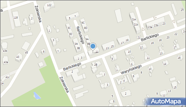 Gubin, Barlickiego, 9, mapa Gubin