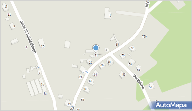 Gubin, Batalionów Chłopskich, 31, mapa Gubin