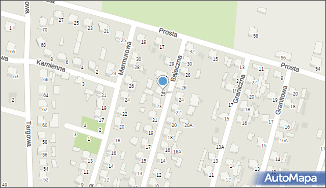 Hajnówka, Bajeczna, 25, mapa Hajnówka