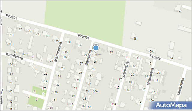 Hajnówka, Bajeczna, 30, mapa Hajnówka