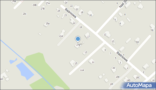 Halinów, Baśniowa, 17a, mapa Halinów