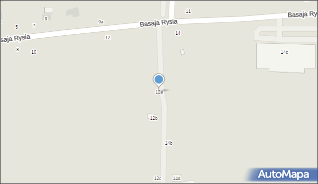 Hrubieszów, Basaja Rysia, 12a, mapa Hrubieszów