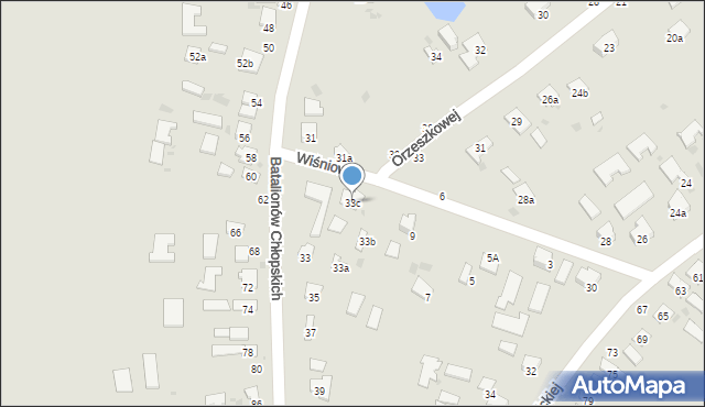 Hrubieszów, Batalionów Chłopskich, 33c, mapa Hrubieszów