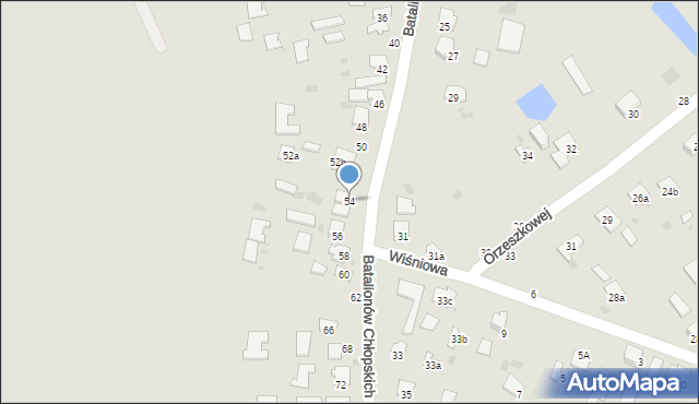 Hrubieszów, Batalionów Chłopskich, 54, mapa Hrubieszów