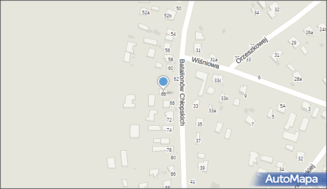 Hrubieszów, Batalionów Chłopskich, 66, mapa Hrubieszów