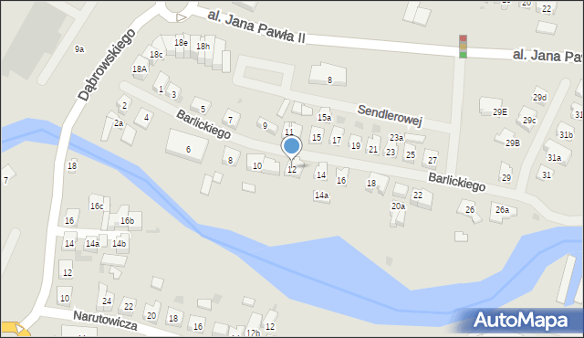 Iława, Barlickiego Norberta, 12, mapa Iława