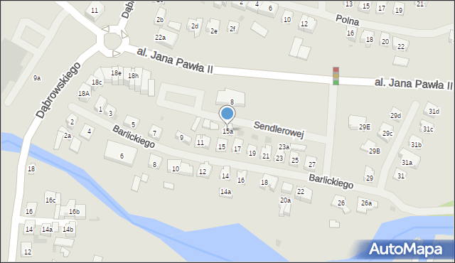 Iława, Barlickiego Norberta, 15a, mapa Iława