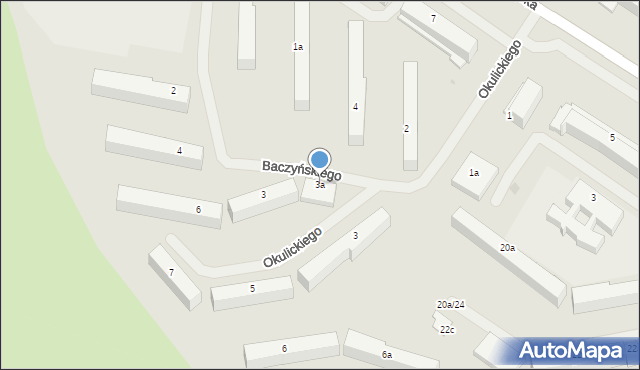 Iława, Baczyńskiego Krzysztofa Kamila, 3a, mapa Iława