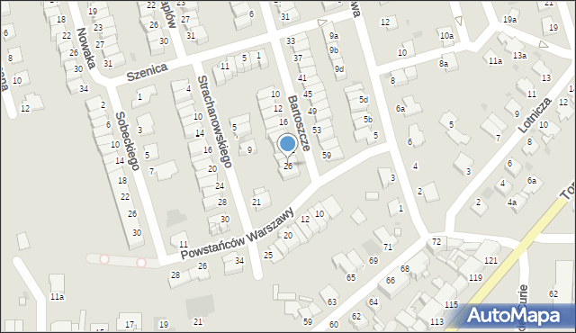 Inowrocław, Bartoszcze Piotra, 26, mapa Inowrocławia