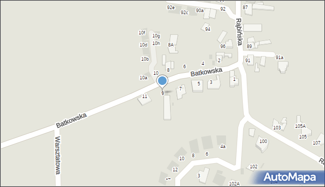 Inowrocław, Batkowska, 9, mapa Inowrocławia