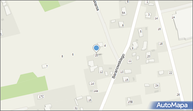 Jaktorów-Kolonia, Baranowskiego, ks., 10, mapa Jaktorów-Kolonia