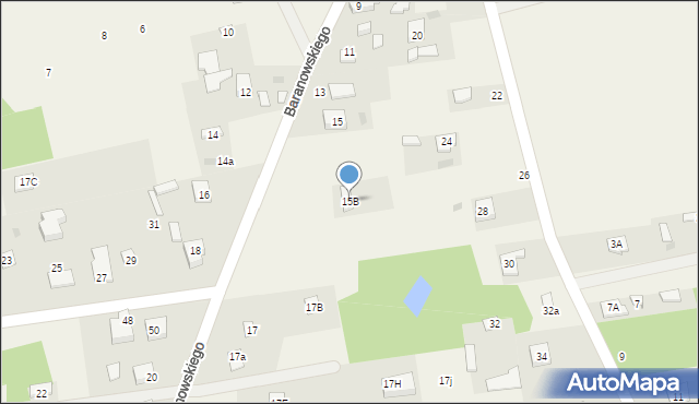 Jaktorów-Kolonia, Baranowskiego, ks., 15B, mapa Jaktorów-Kolonia