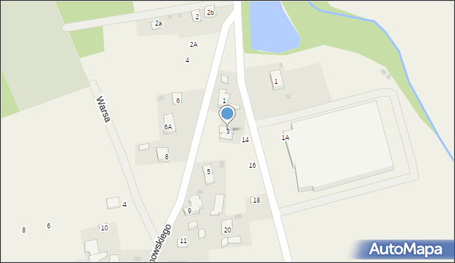 Jaktorów-Kolonia, Baranowskiego, ks., 3, mapa Jaktorów-Kolonia