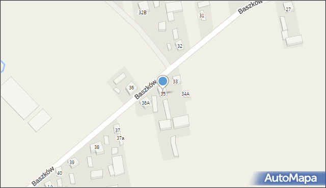 Jakubice, Baszków, 35, mapa Jakubice