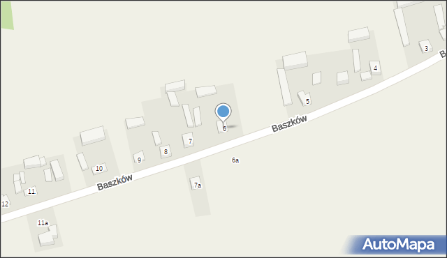 Jakubice, Baszków, 6, mapa Jakubice