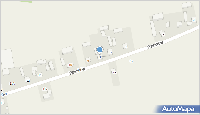 Jakubice, Baszków, 8, mapa Jakubice