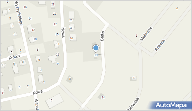 Jamielnik, Batke Jana, ks., 13, mapa Jamielnik