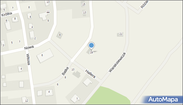 Jamielnik, Batke Jana, ks., 14, mapa Jamielnik