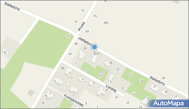 Janów, Balladyny, 27, mapa Janów