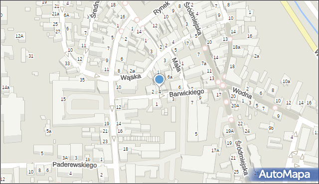 Jarocin, Barwickiego Kazimierza, 4, mapa Jarocin