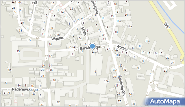 Jarocin, Barwickiego Kazimierza, 7, mapa Jarocin