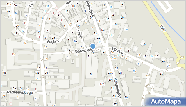 Jarocin, Barwickiego Kazimierza, 9, mapa Jarocin