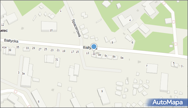 Jarosławiec, Bałtycka, 11, mapa Jarosławiec