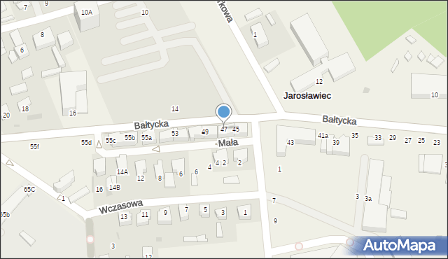 Jarosławiec, Bałtycka, 47, mapa Jarosławiec