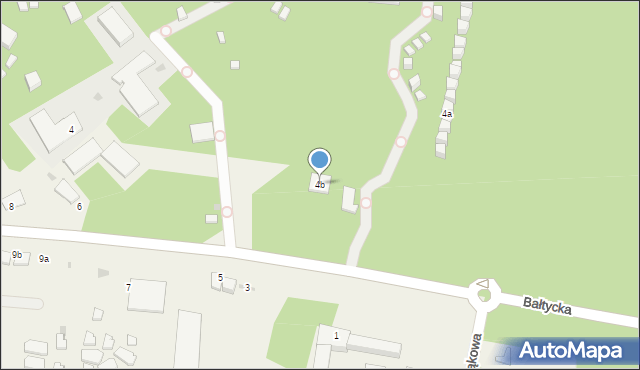 Jarosławiec, Bałtycka, 4b, mapa Jarosławiec