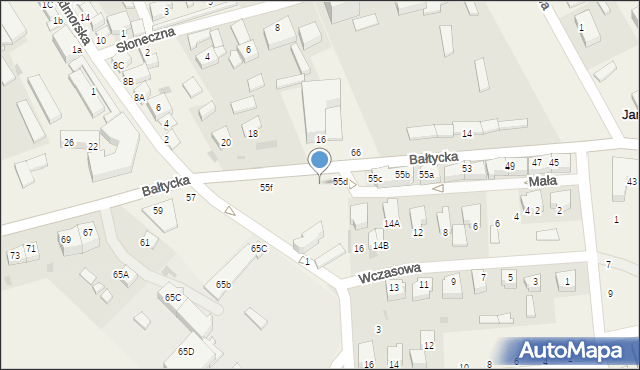 Jarosławiec, Bałtycka, 55e, mapa Jarosławiec